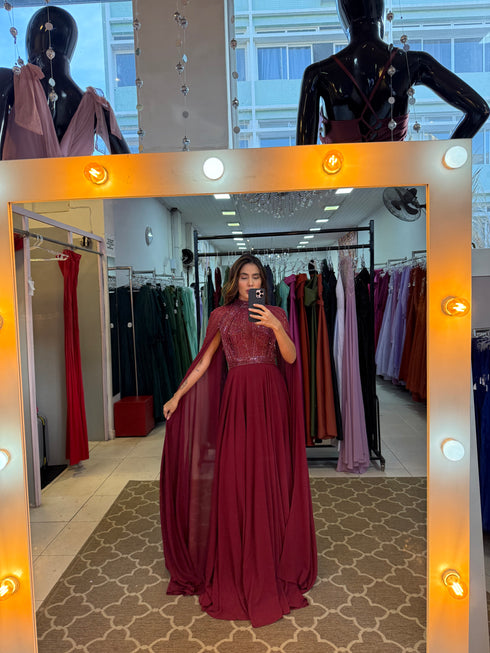 VESTIDO PEDRARIA CAPA VESTIDO DE FESTA PETRA FINA