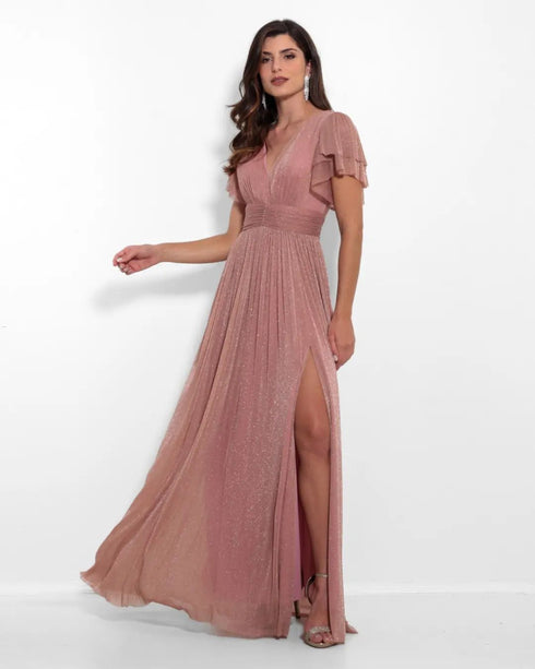 Vestido Manguinha Lurex PETRA FINA