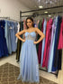 Vestido alcinha saia fada VESTIDO DE FESTA PETRA FINA AZUL SERENITY P