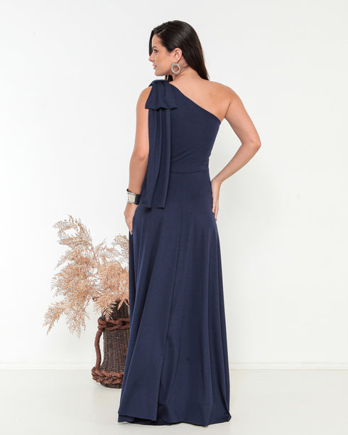 VESTIDO UM OMBRO SÓ LISO GREGO