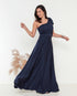 VESTIDO UM OMBRO SÓ LISO GREGO