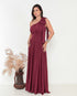 VESTIDO UM OMBRO SÓ LISO GREGO