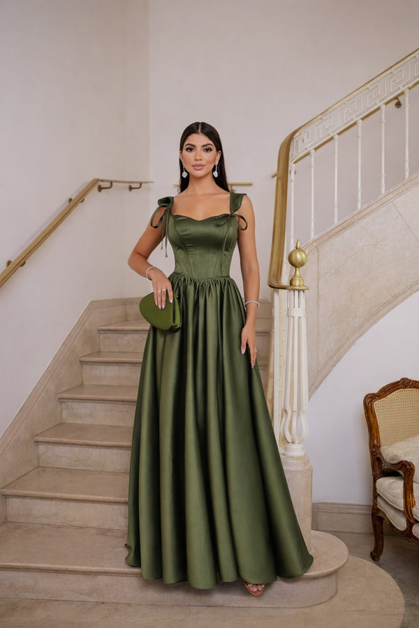 VESTIDO ACETINADO PRINCESA