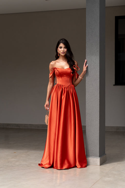VESTIDO ACETINADO PRINCESA