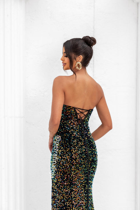 VESTIDO CORPETE TOMARA QUE CAIA PAETE DI VESTIDO DE FESTA PETRA FINA