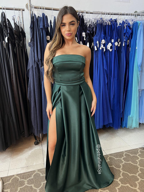 VESTIDO TOMARA Q CAIA ACETINADO VESTIDO DE FESTA PETRA FINA