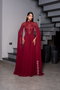Vestido Pedraria Capa da Petra Fina - MARSALA