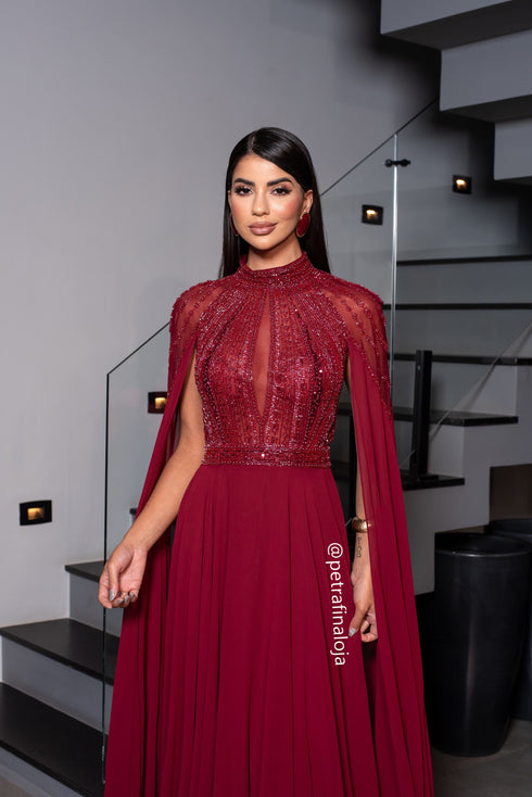 VESTIDO PEDRARIA CAPA