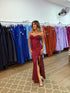 VESTIDO PAETE CORPETE PEDRINHAS