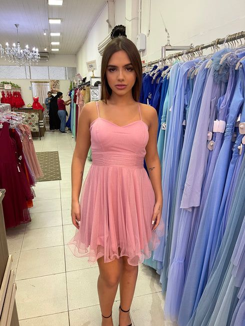 VESTIDO DE ALCINHA ACINTURADO