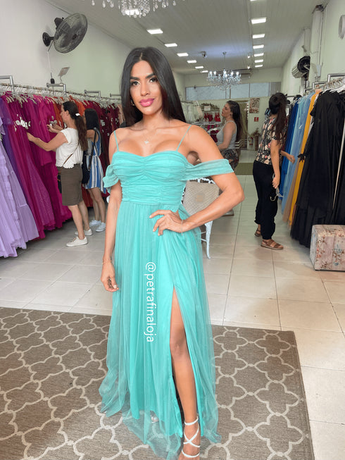 VESTIDO FRANZIDO OMBRO A OMBRO