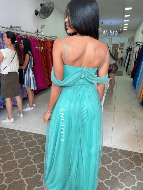 VESTIDO FRANZIDO OMBRO A OMBRO