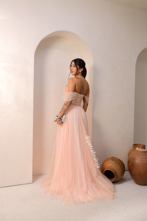 VESTIDO OMBRO A OMBRO PEDRARIA