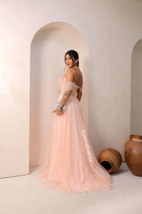 VESTIDO OMBRO A OMBRO PEDRARIA