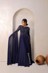 VESTIDO PEDRARIA MANGA CAPA DECOTE
