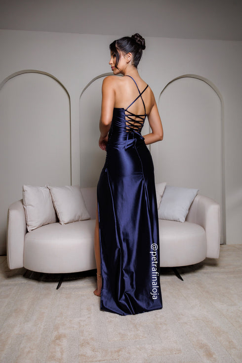 VESTIDO COM BABADO SEREIA PETRA FINA