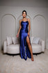 VESTIDO COM BABADO SEREIA PETRA FINA AZUL ROYAL P