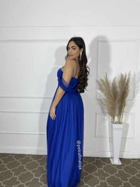 Vestido Franzido Ombro a Ombro VESTIDO DE FESTA PETRA FINA