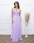 VESTIDO DECOTE V RENDA BORDADO VESTIDO DE FESTA PETRA FINA LILAS P