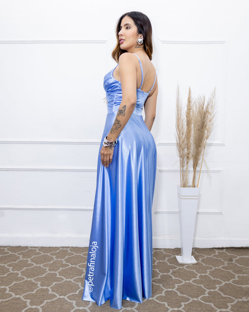 VESTIDO ALCINHA DRAPEADO RODADO