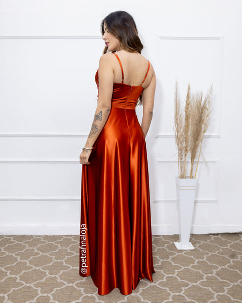 VESTIDO ALCINHA DRAPEADO RODADO VESTIDO DE FESTA PETRA FINA