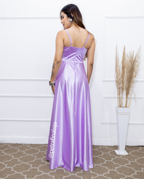 VESTIDO ALCINHA DRAPEADO RODADO