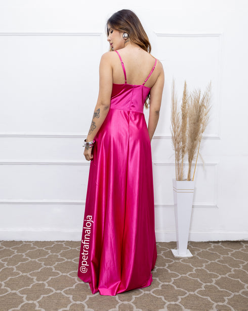 VESTIDO ALCINHA DRAPEADO RODADO