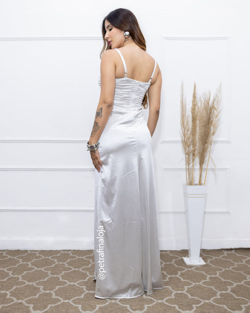 VESTIDO SEREIA FRAZIDO PETRA FINA