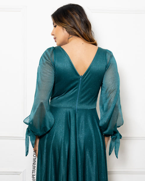 Vestido Manga Longa Três Listras