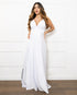 Vestido Alcinha com Decote Fenda Liso
