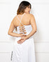 Vestido Alcinha com Decote Fenda Liso