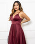 Vestido Alcinha com Decote Fenda Liso
