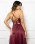 Vestido Alcinha com Decote Fenda Liso