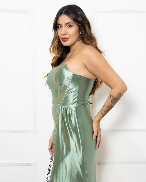 Vestido tomara que caia com corpete