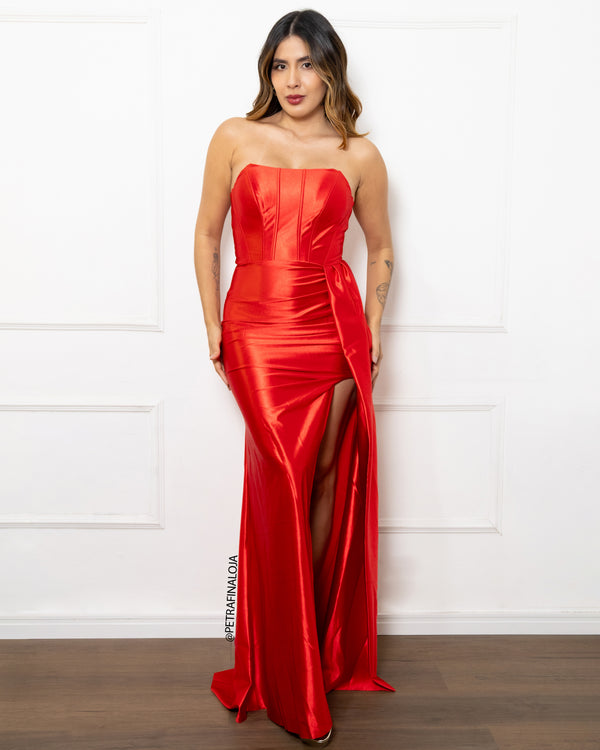 Vestido tomara que caia com corpete