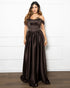 Vestido acetinado princesa