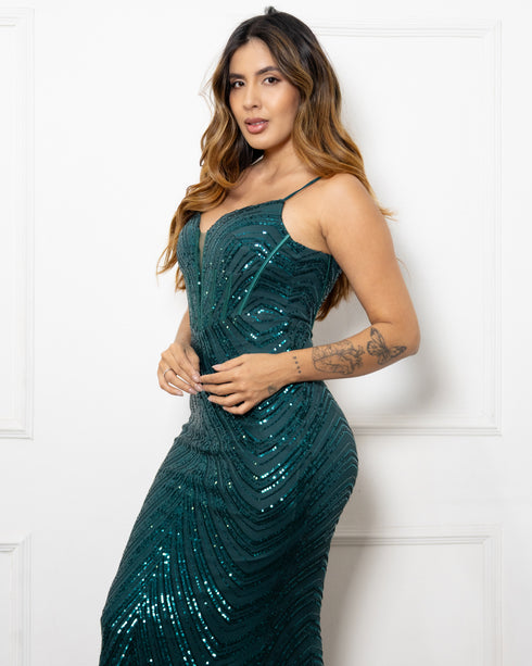 VESTIDO DE ALCINHA DECOTE V