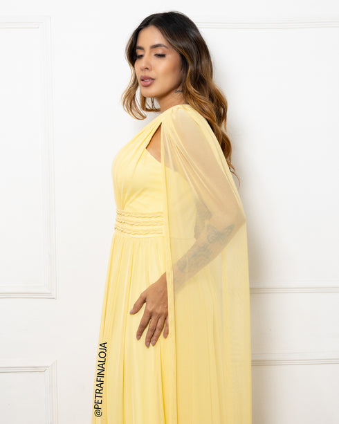 Vestido Três Listras Pequenas com Capa