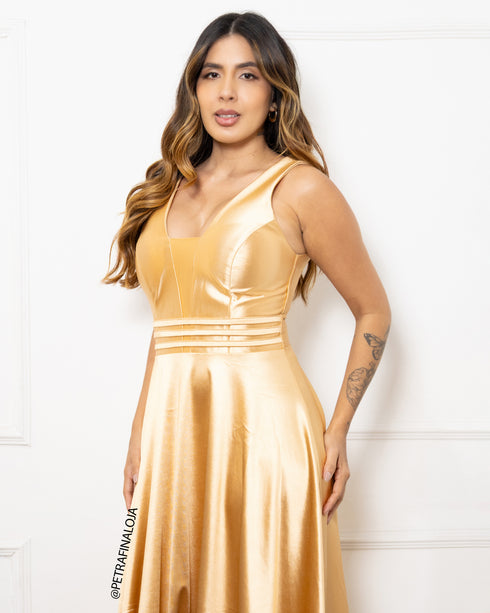 Vestido Três Listras Prada
