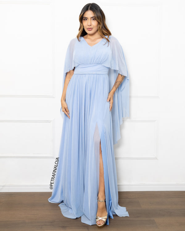 Vestido Manga Morcego Liso