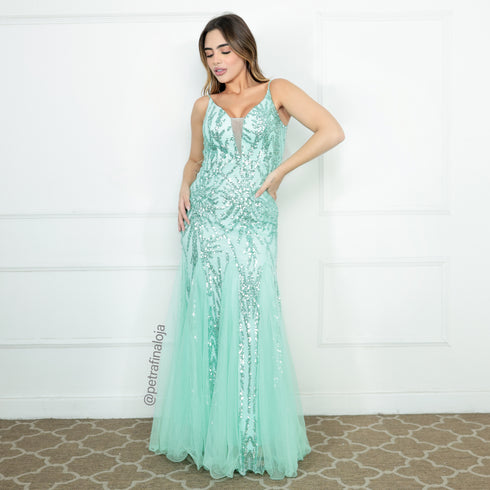 VESTIDO ALCINHA SEREIA COSTAS TRABALHADA