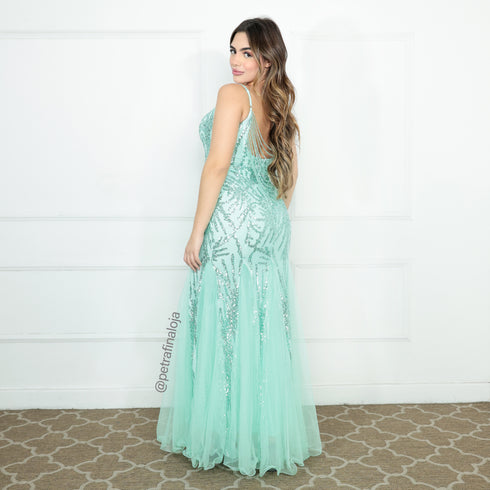 VESTIDO ALCINHA SEREIA COSTAS TRABALHADA