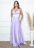 Vestido Alcinha com Decote Fenda Liso da Petra Fina - LILAS