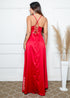 Vestido Alcinha com Decote Fenda Liso da Petra Fina