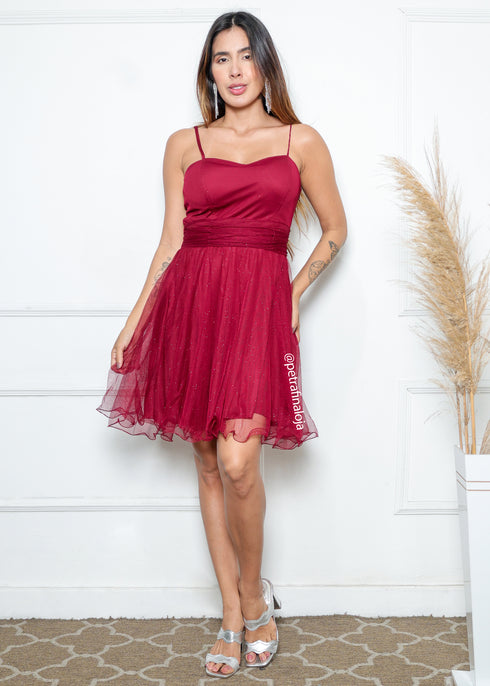 VESTIDO DE ALCINHA ACINTURADO