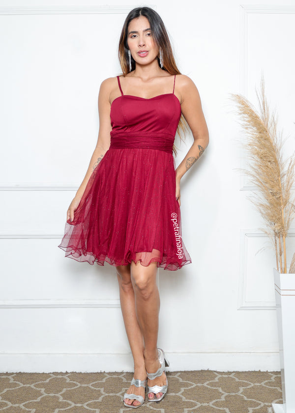 VESTIDO DE ALCINHA ACINTURADO