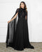 VESTIDO PEDRARIA CAPA VESTIDO DE FESTA PETRA FINA PRETO P