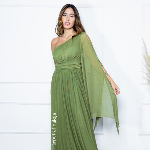 VESTIDO UM OMBRO SÓ LISO vestidos de festa PETRA FINA