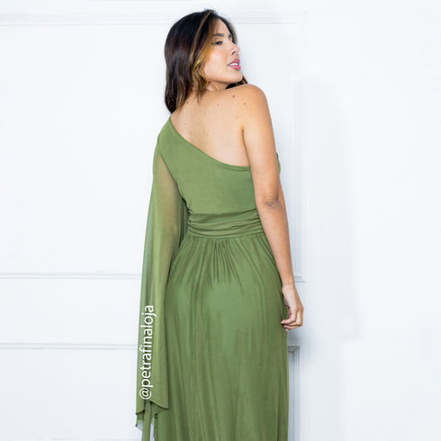 VESTIDO UM OMBRO SÓ LISO vestidos de festa PETRA FINA