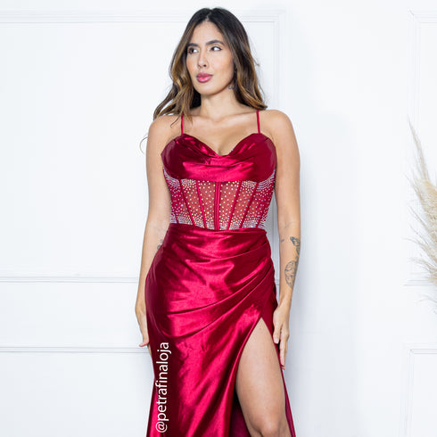 VESTIDO DETALHES PONTO DE LUZ PETRA FINA